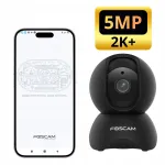 IP kaamera Foscam X5 5MP, p&ouml;&ouml;ratav, liikumisandur, Wi-Fi, must