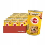 PEDIGREE koerakonserv kanaliha ja porganditega želatiinis, 24 x 400 g