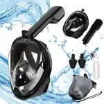 T&auml;iskas n&auml;oga sukeldumismask S/M, must, kaasas karp