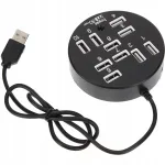 USB jaotur, 10 porti, toiteplokiga, arvutile