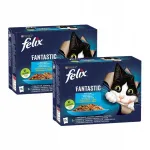 FELIX Fantastic niiske kassitoit kalamaitselistes želeekubudes, 24 x 85 g