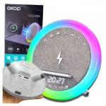 Traadita Bluetooth k&otilde;lar kellaga, traadita laadimise ja RGB &ouml;&ouml;lambiga