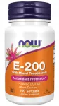 Toidulisand NOW Foods E-200 tokoferoolide seguga 200 IU, 100 kapslit