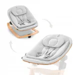 Laste kiikvoodi Hauck Bouncer Eco 3-in-1, helehall, sobib Alpha+/Beta+ toolidele