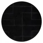 Vannitoa matt, &uuml;mmargune, 50 cm, must, libisemiskindel, KPL277