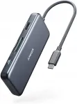 Anker PowerExpand+ USB-C 7-&uuml;hes jagaja, 4K HDMI, 100W PD, USB-A, SD ja microSD lugejad, 5Gb/s