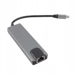 USB-C 5-in-1 jagaja HDMI 4K, USB 3.0 ja RJ45-ga