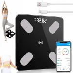 Bluetooth kaalud suure t&auml;psuse, libisemiskindla pinnaga ja keha rasvam&otilde;&otilde;tmisega