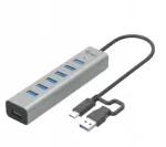 I-TEC metallist USB-C jagaja, 7 pesa