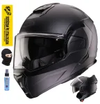 Motojalgratturi kiiver CABERG JAW FLIP-BACK, must matt, suurus 2XL, Pinlocki ja lisadega