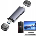 Micro SD TF m&auml;lukaartide lugeja USB-C, USB, MicroUSB 6in1
