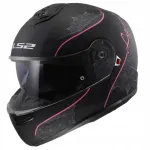 Motorratturi kiiver LS2 FF908 STROBE II LUX, mustroosa, S suurus