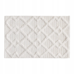 Valge OEKOTEX puuvillane vannitoavaip 50x80 cm