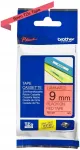 Iseteipuv lint Brother TZe-421, 12 mm, must tr&uuml;kk, punane taust, 8 m, P-touch