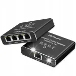 V&otilde;rgul&uuml;liti Qoltec Mini 1x4 RJ45, 1000Mb/s, USB-C, alumiinium