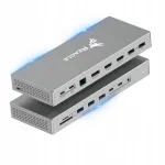 16-in-1 USB 3.2 dokijaam MST-ga, 2x HDMI, DP 4K60Hz, PD 100W, RJ45, SD, 7x USB