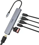 USB-C jagaja YLSCI, 7-&uuml;hes, HDMI 4K, 100W PD