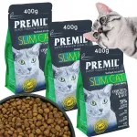 Premil Slim Cat kuivtoit kassidele, kehakaalu langetamiseks, 3 x 400 g