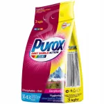 Purox pesupulber v&auml;rvilistele riietele, 3 kg, 43 pesukorda