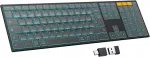 Juhtmevaba klaviatuur OMOTON, metallist, taustavalgustusega, AZERTY