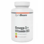 Toidulisand GYMBEAM Omega 3 + vitamiin D3, kala&otilde;li, 90 kapslit