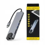 USB-C 8-&uuml;hes HUB adapter: USB 3.0, HDMI 4K, PD, SD, LAN