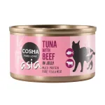 Cosma Asia kassitoit želees, 24 x 85 g, tuunikala ja veiseliha