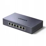 Ugreen CM753 v&otilde;rgul&uuml;liti, 6 porti, 1 Gb/s, PoE+, 60 W, metallist korpus