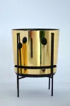 Lillepott jalaga LOFT, kuldne, 14 cm