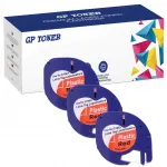 Etiketilint DYMO LetraTag, plastik, punane, 12 mm x 4 m, 3 tk.