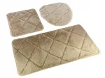 Vannitoa mattide komplekt Muna Beige, 3 tk, libisemiskindlad
