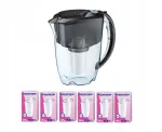 Vee filtreerimiskann Aquaphor Prestige 2,8 l must 6 A5 Mg kassettidega