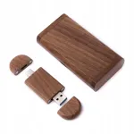 Puidust USB m&auml;lupulk WALNUT 128 GB 3.0/3.2, USB-C, karp, ilma graveeringuta