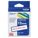 Brother TZe-232 kleeplint, 12 mm x 8 m, valge punase tekstiga, originaal