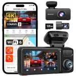 3-kanaline 4K REDTIGER F17 Elite GPS WiFi HDR 128GB videoregistraator