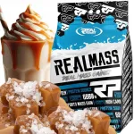 Real Pharm Real Mass gainer valgud ja s&uuml;sivesikud soolatud karamelli maitsega 6800g