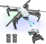 Wipkviey T6 droon 1080P HD WiFi FPV kaameraga, 2 akut, ilma peasuuna funktsioonita