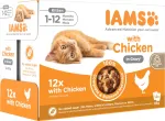 IAMS kassipoegade toit kana kastmes, 12 x 85 g