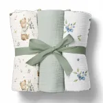 Musliinm&auml;hkmem&auml;he Bocioland beebidele bear sage puuvill 70x70