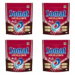 N&otilde;udepesukapslid SOMAT Excellence 4 in 1, 30 tk, 570 g, 4 pakki