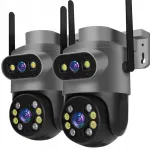 V&auml;line WiFi-kaamera, p&ouml;&ouml;ratav, 10 MP, 4K UHD, suumiga ja helij&auml;lgimisega
