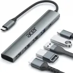 USB jagaja Acer 5-&uuml;hes, USB-C, 5 &uuml;hendust