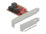 PCIe x4 6-pesaga SATA kontroller Delock 89042, madala profiiliga