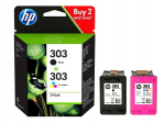 HP 303 must ja v&auml;rviline standard tindikassett