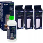 Katlakivieemaldusvahend 500 ml + 3x DeLonghi SER3017 DLS C002 filter