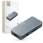 USB jaotur Tech-Protect V6 4-&uuml;hes: USB-C, USB-A 3.0, USB-C PD 100W, HDMI, 3,5 mm mini pistik