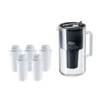Klaasist veefilter Aquaphor Nord 2,5 l 5 A5 (350 l) kassettidega, must