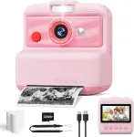 Laste instant-kaamera CAMCLID, roosa, 48 MP, 2,5K UHD