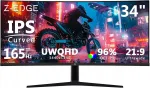 Z-Edge 34" k&otilde;ver monitor 3440x1440 165Hz 1ms IPS G-Sync 21:9