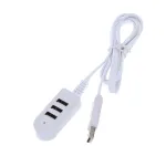 Kompaktne valge 3A laadija multifunktsionaalse USB pikenduskaabliga